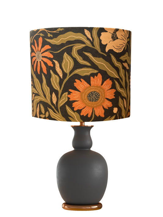 dr-17  Floral Drum Lampshade, Rustic French Country Style