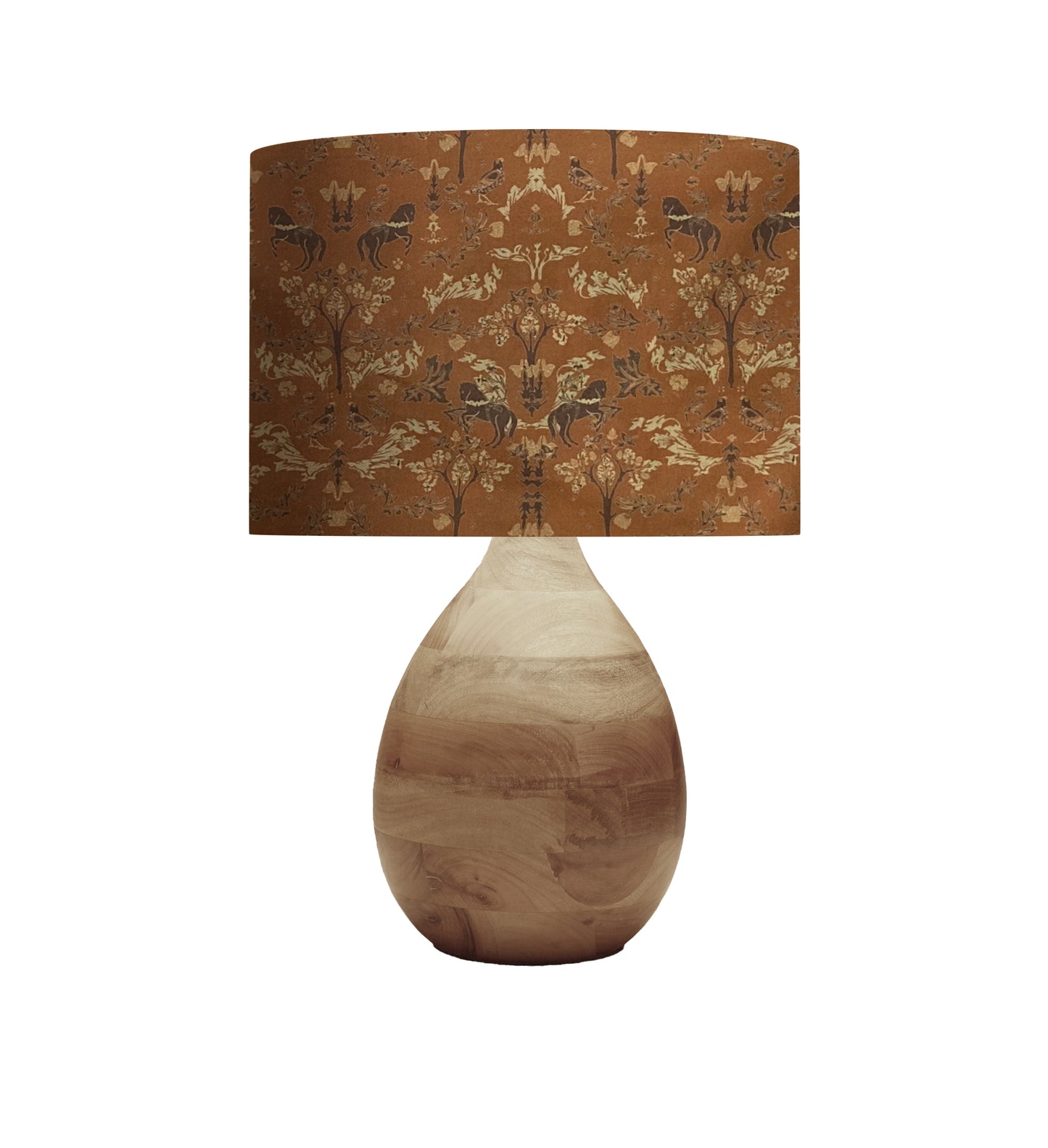 DR-215 English Country Equestrian Scene Drum Lampshade
