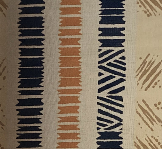 dr-219 African abstract striped drum lampshade