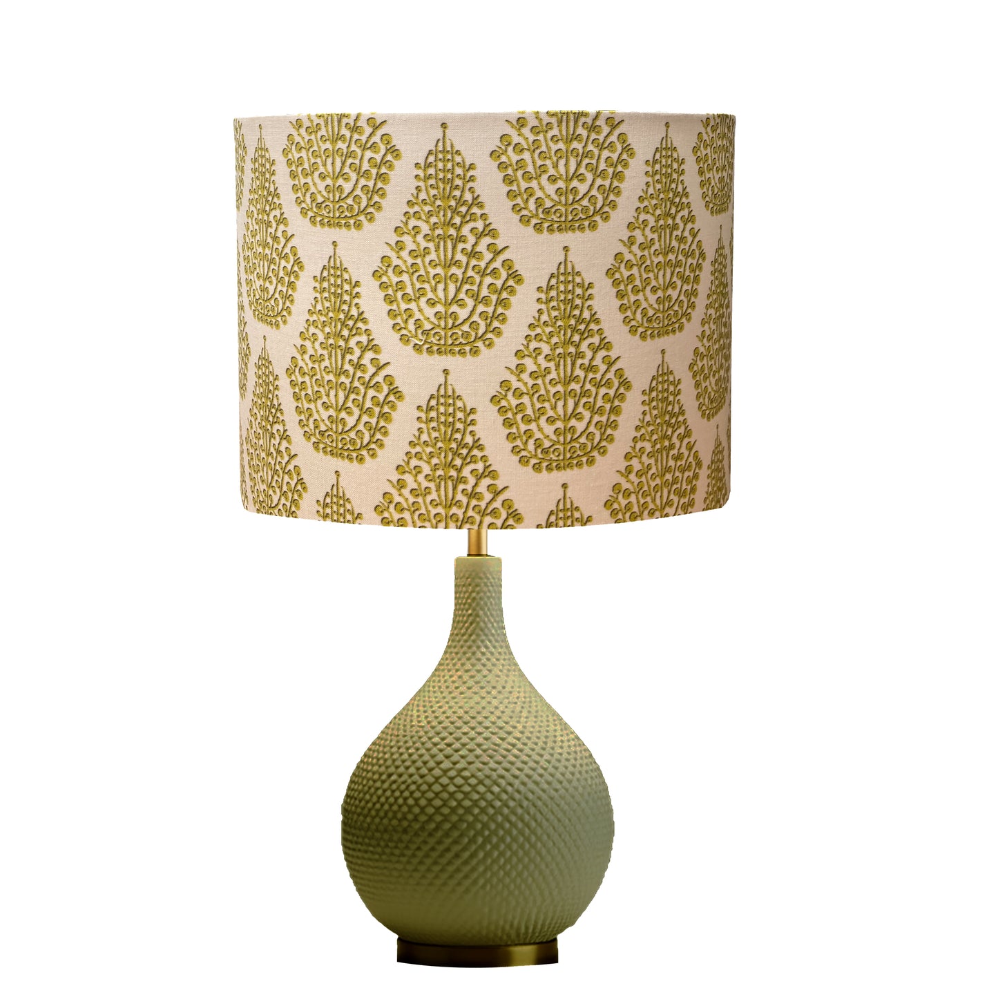 dr-28 Scandinavian custom lampshade lamp shade, scandi, chartreuse trees, nature