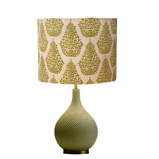 dr-28 Scandinavian custom lampshade lamp shade, scandi, chartreuse trees, nature