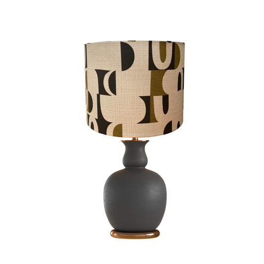 dr-38 Scandinavian modern custom lampshade lamp shade, designer mid century abstract art scandi