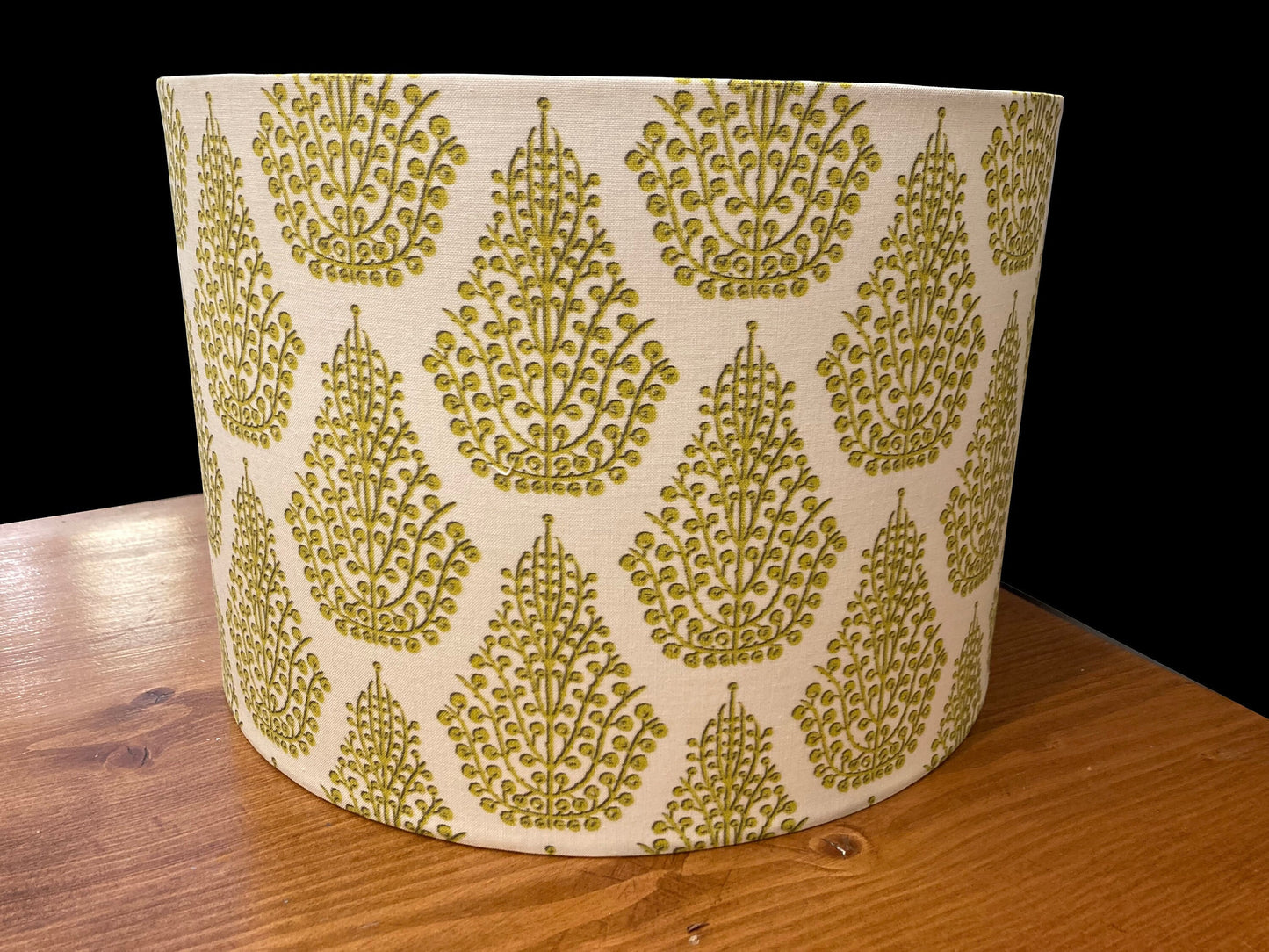 Scandinavian custom lampshade lamp shade, scandi, chartreuse trees, nature