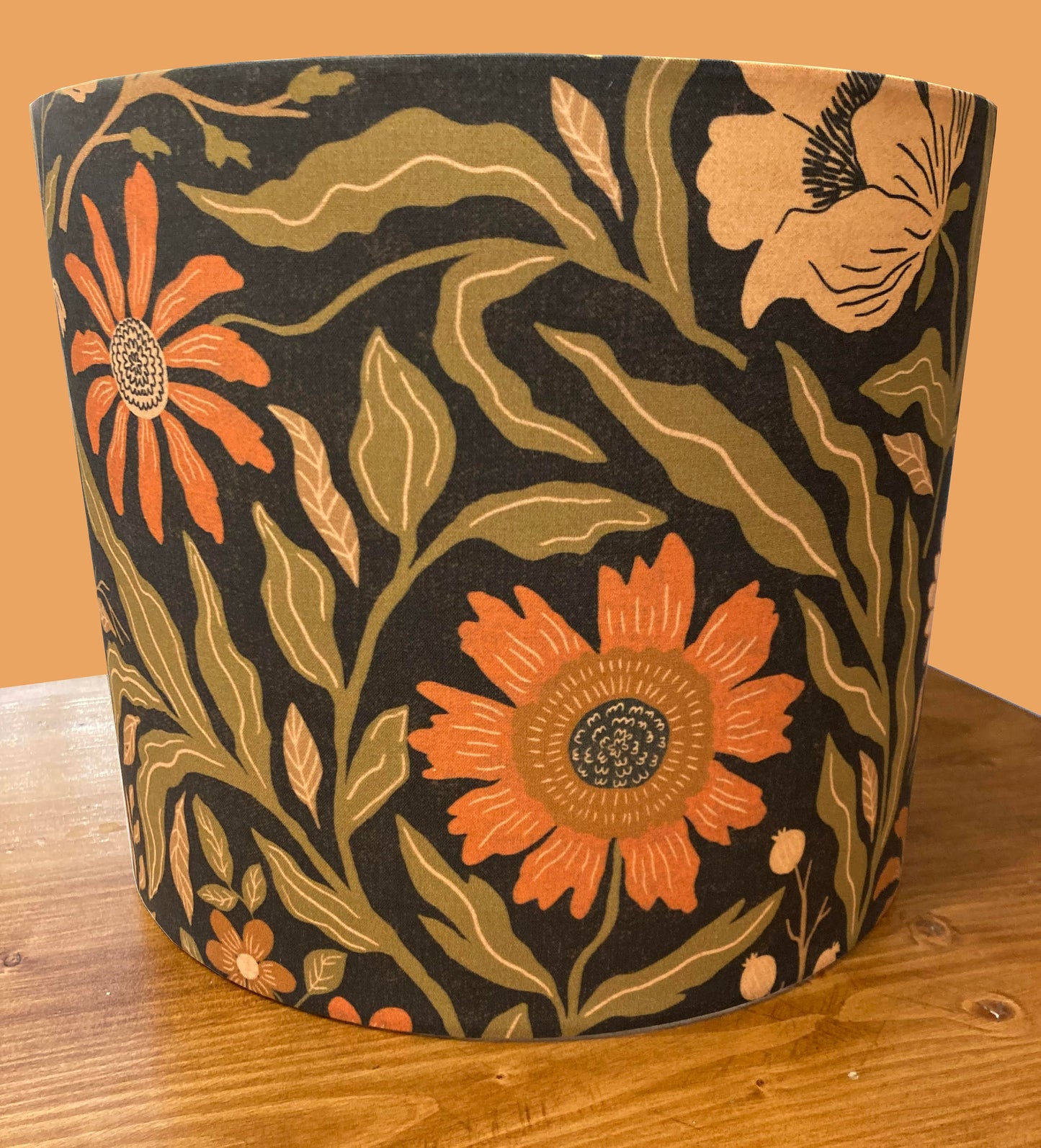 Floral Drum Lampshade, Rustic French Country Style