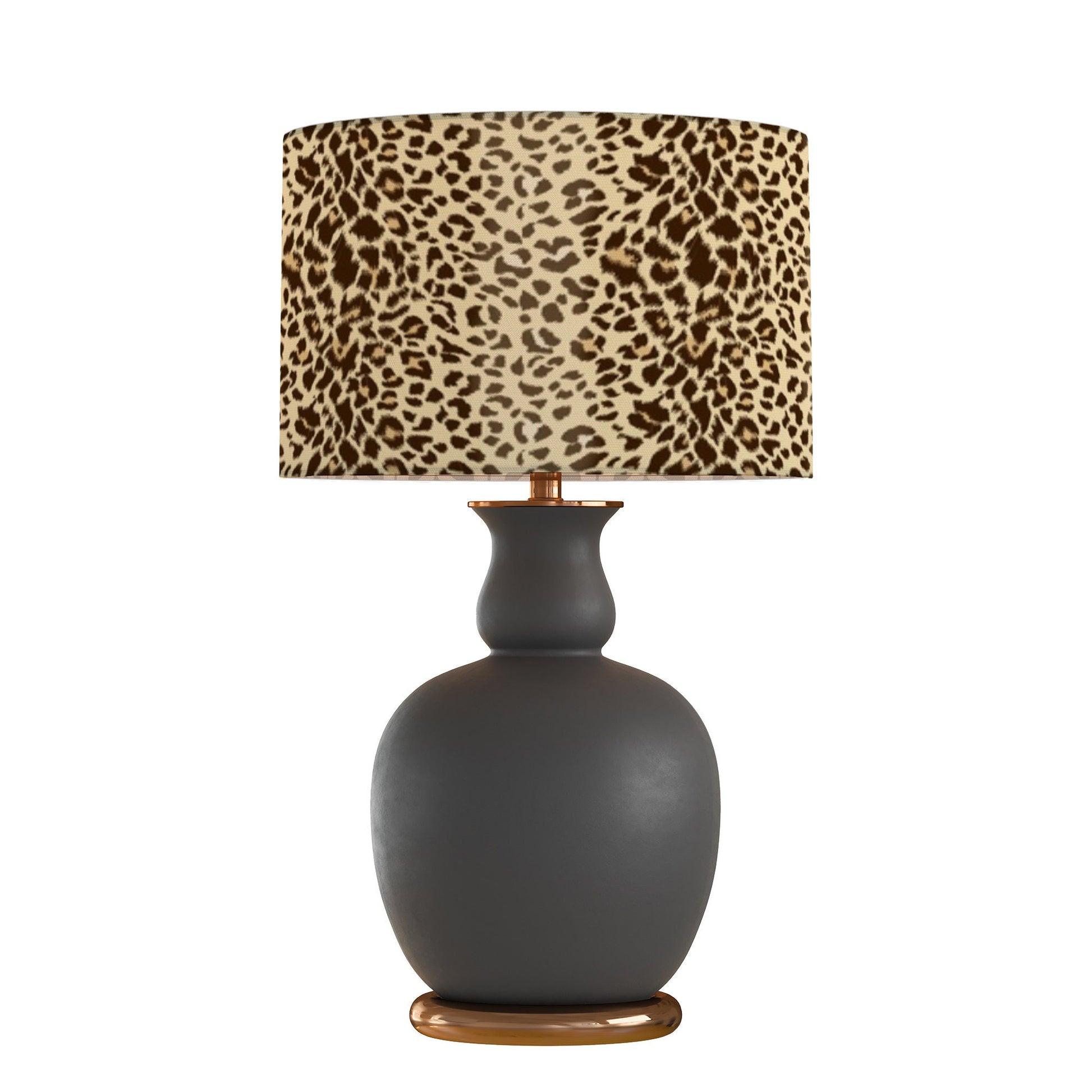 drum shade, lampshade, lamp shade, home decor, leopard, animal print