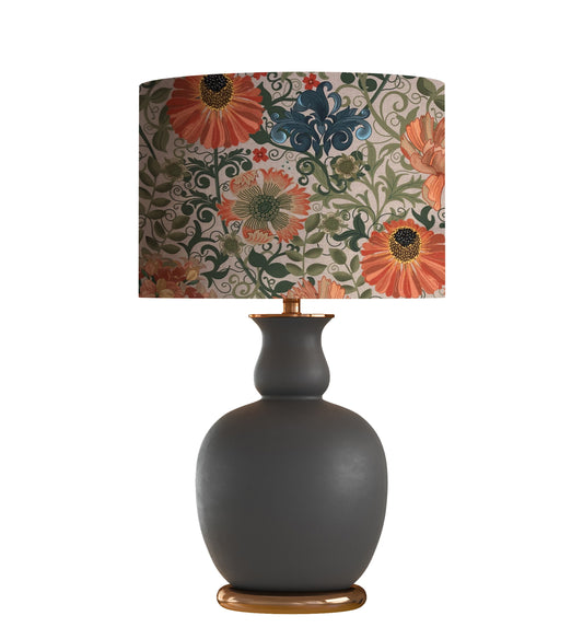William Morris Drum Lampshade, Le Jardin Floral Art Nouveau