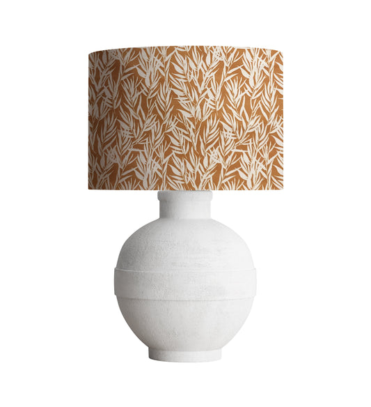 drum shade, lampshade, lamp shade, home wild grass, cream and rust colored, natural, cottage, contemporary