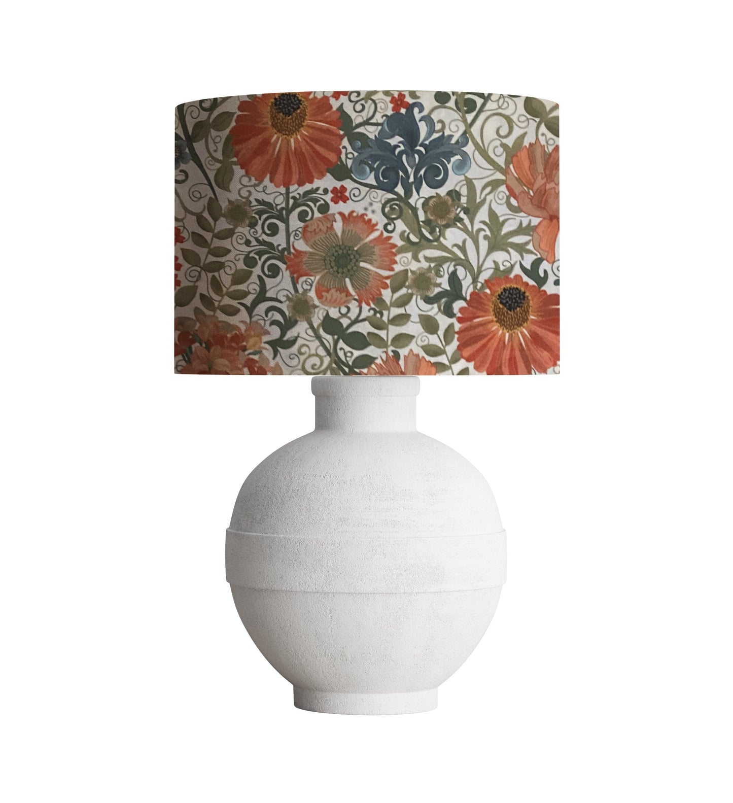 William Morris Floral Drum Lampshade, Art Nouveau Le Jardin Fabric