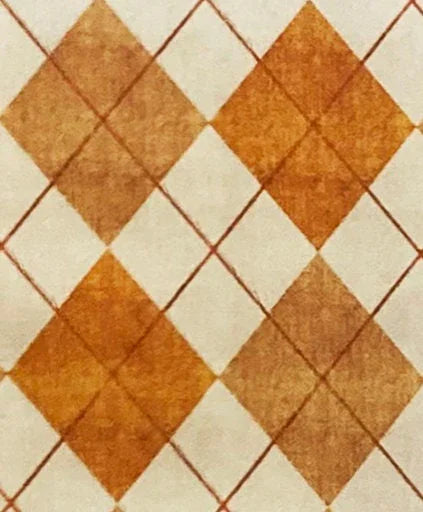 Rustic argyle pattern in warm brown and cream tones, ideal for home decor textiles or wallpaper.