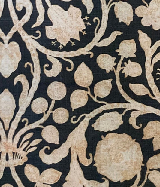 drum shade, lampshade, lamp shade, home decor, lighting, French floral damask, rust, navy