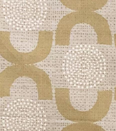 Mid Century Modern Drum Lampshade, Trellis and Dots Fabric