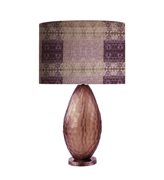 drum shade, lampshade, lamp shade, home decor, grunge lace, plum, gray