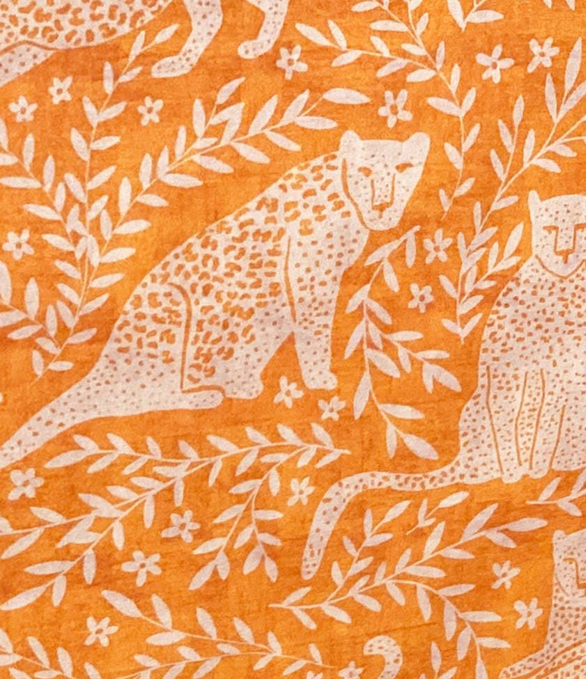 lampshade, lamp, shade, drum, home decor, custom design, orange and off white jungle cats, leopard