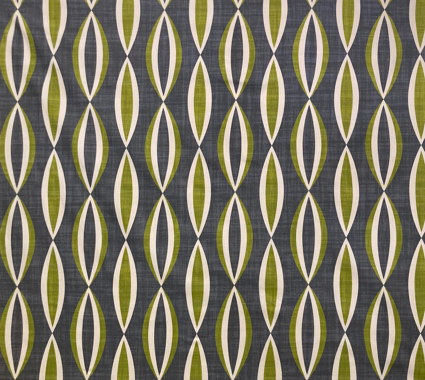 Mid Century Drum Lampshade, Scandinavian Green Blue Geometric Print