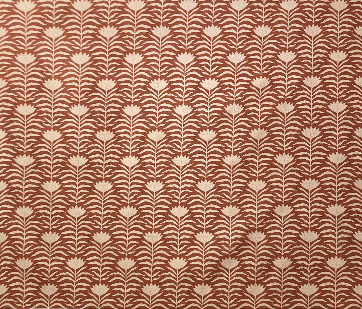 drum shade, lampshade, lamp shade, home decor, rust, cream, flowers, boho, bohemian, cinnamon, textured, botanical, earth tone, hand drawn