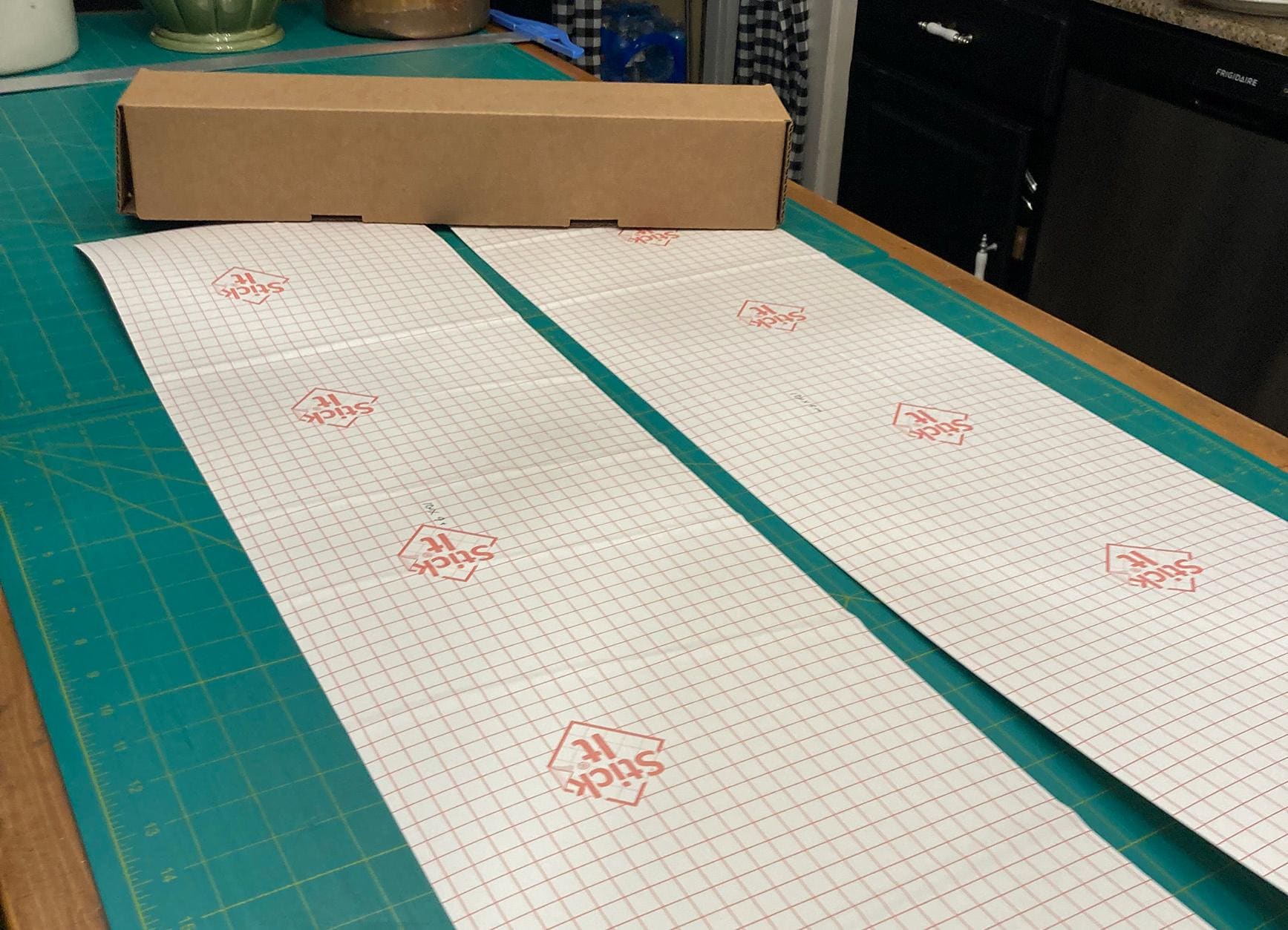 Styrene for lampshades 55 inches wide 9, 12 and 18 heights, drum shade, shades, rigid, fire resistant, UV stabilized. Customer showcase