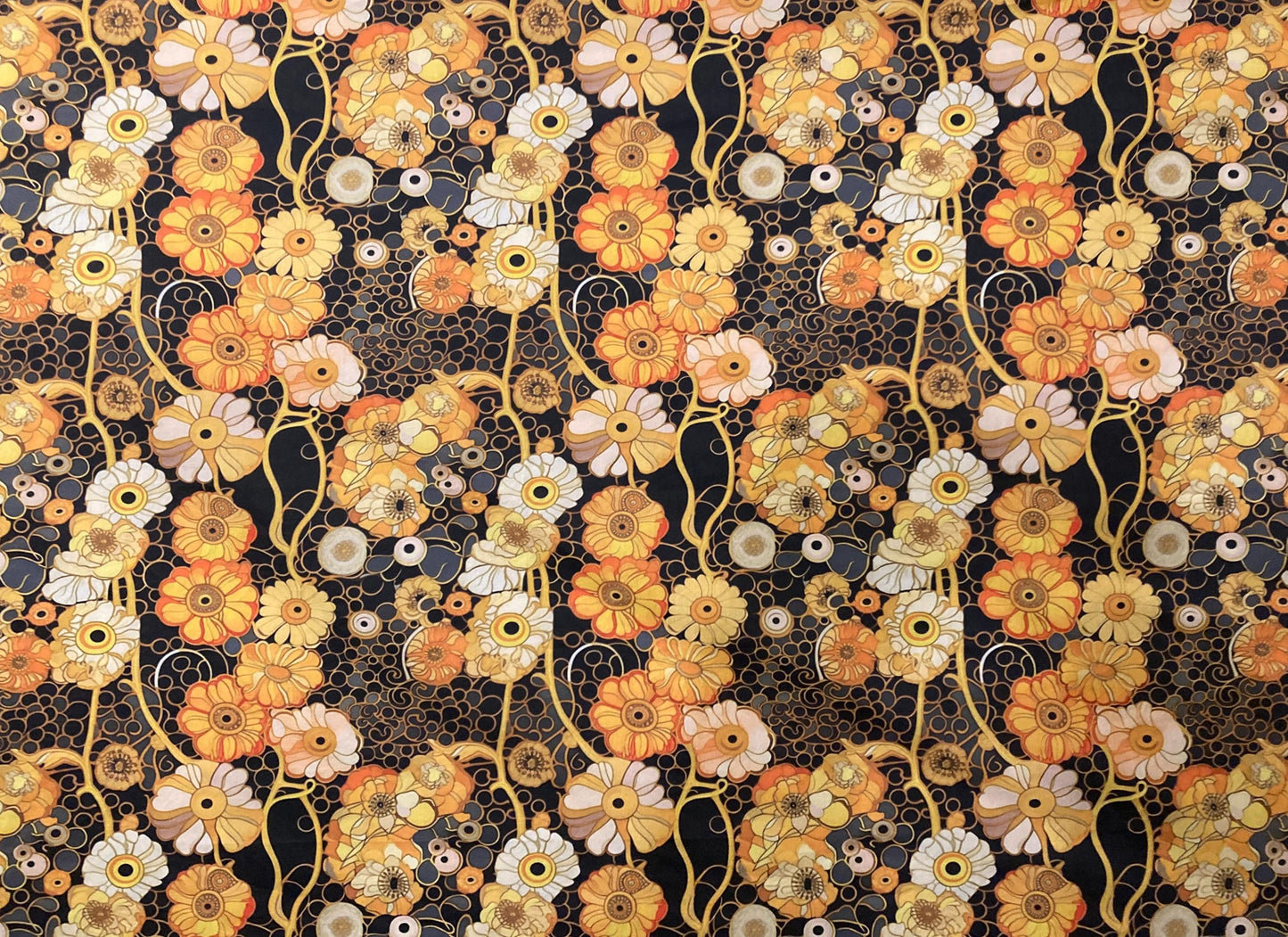 NEW!!! drum shade, lampshade, lamp shade, home decor, golden sunflowers inspired by Gustav Klimt