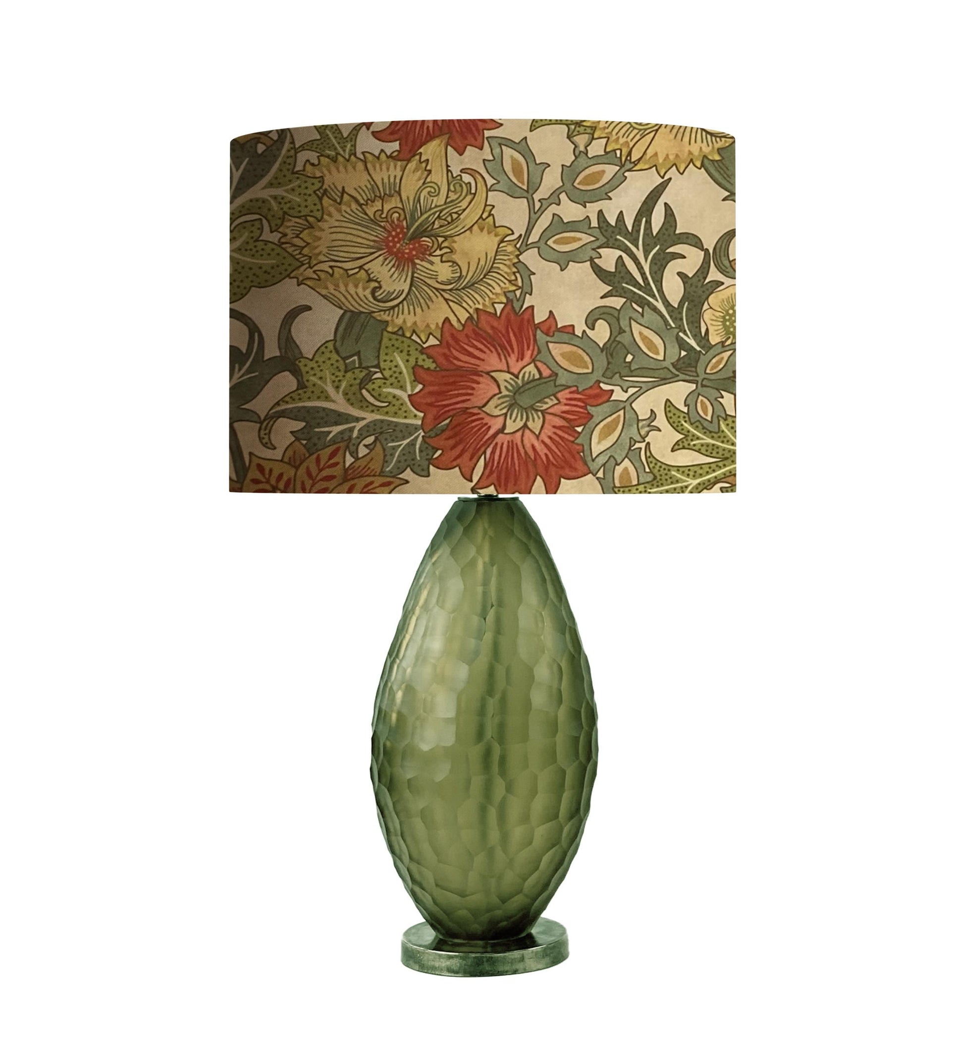 NEW!!! Drum shade, lampshade, lamp shade, home decor, beautiful large florals on a taupe background