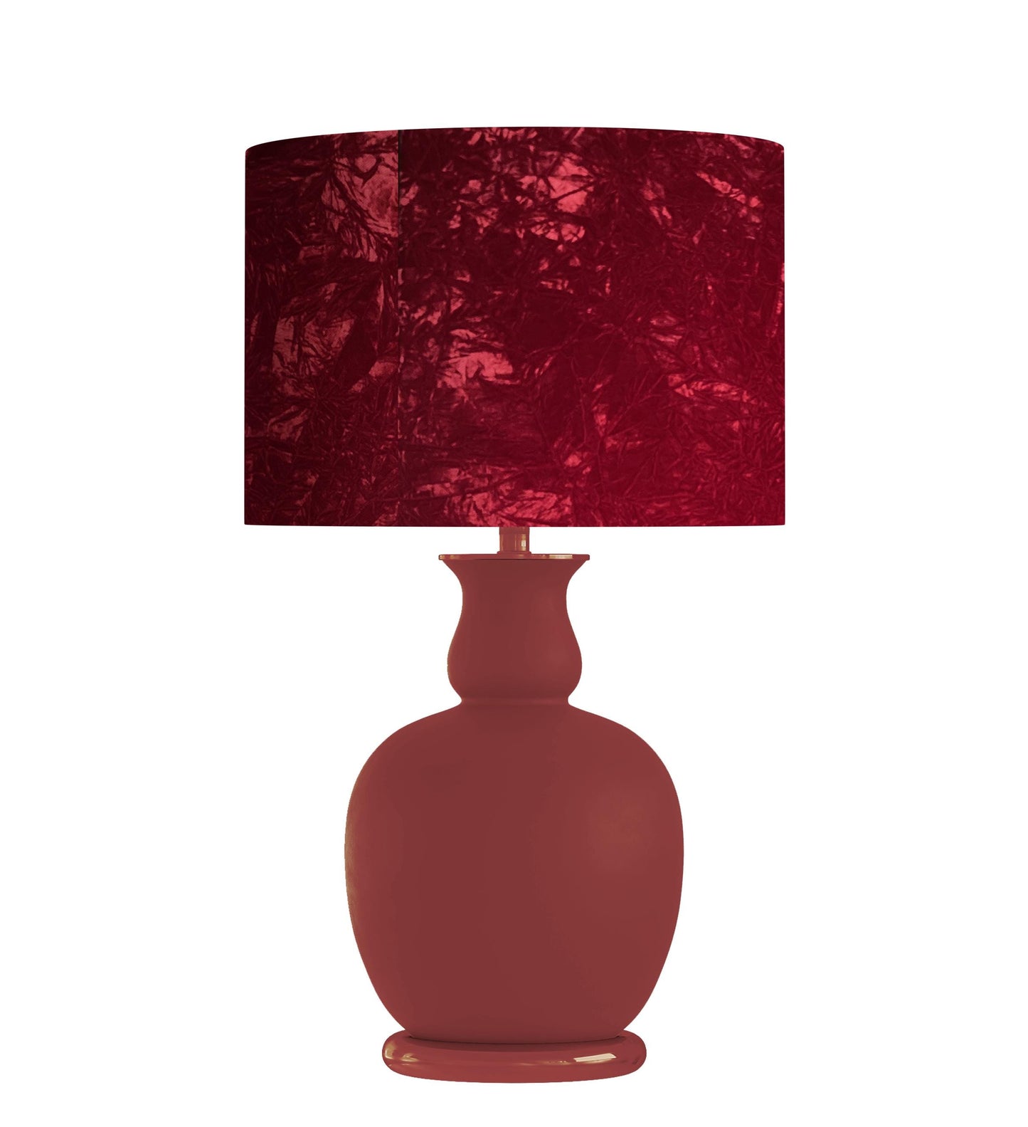 NEW!!! red crushed velvet elegant drum lampshade