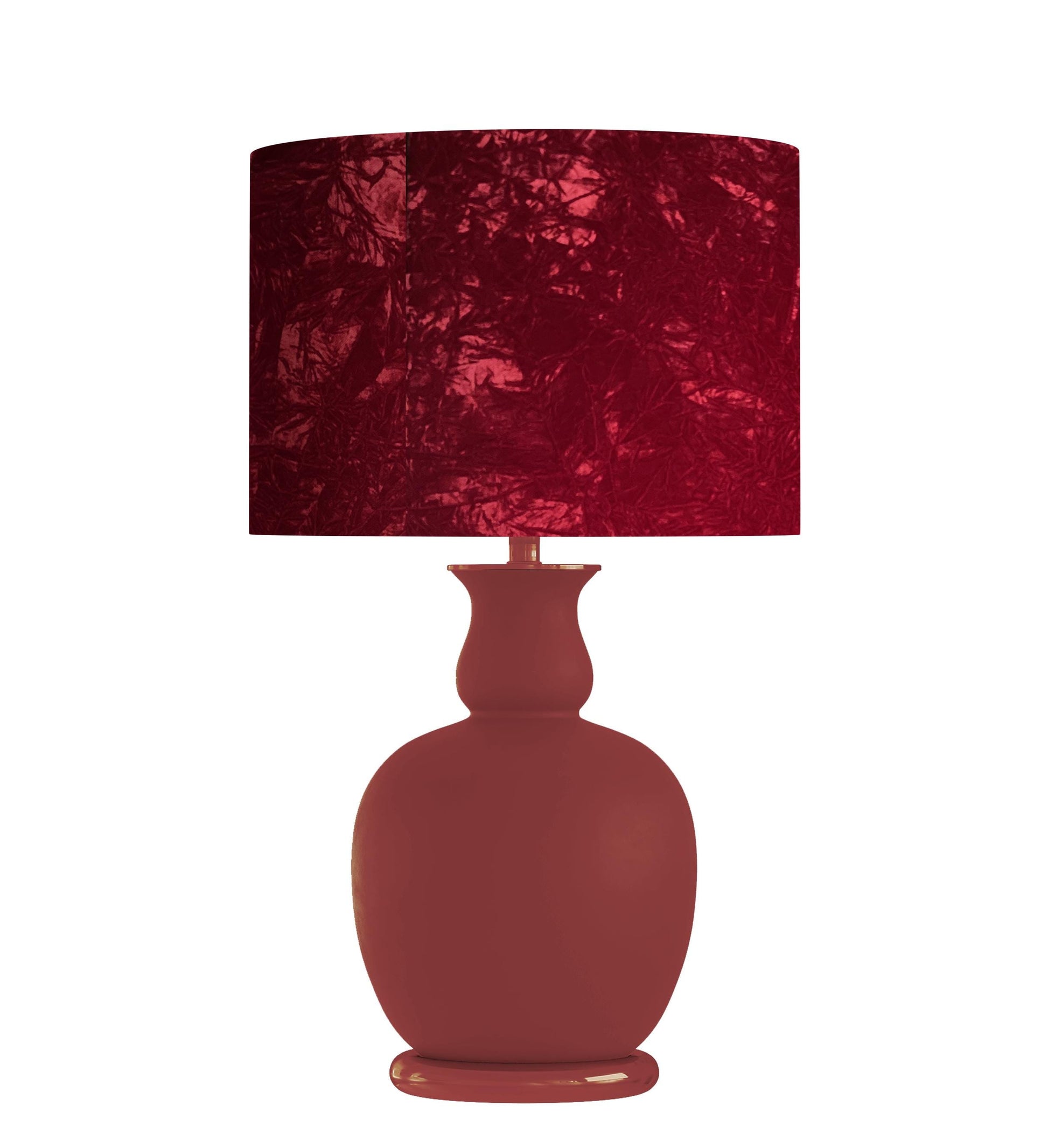 NEW!!! red crushed velvet elegant drum lampshade